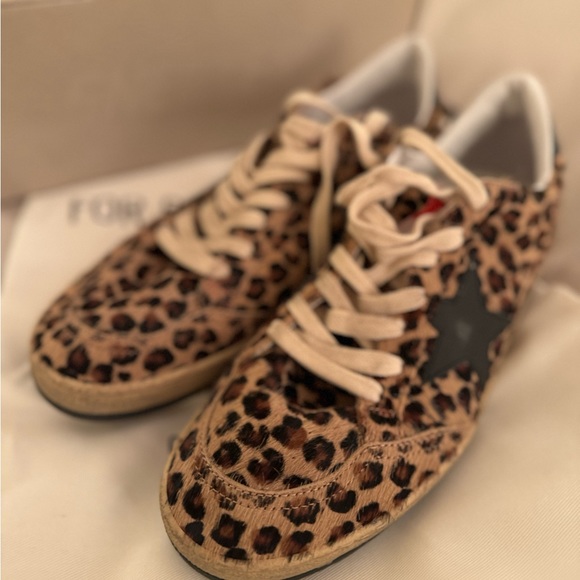 Golden Goose Shoes - NEW Golden Goose Ball Star, Leopard Horsy Upper Leather, Size 39